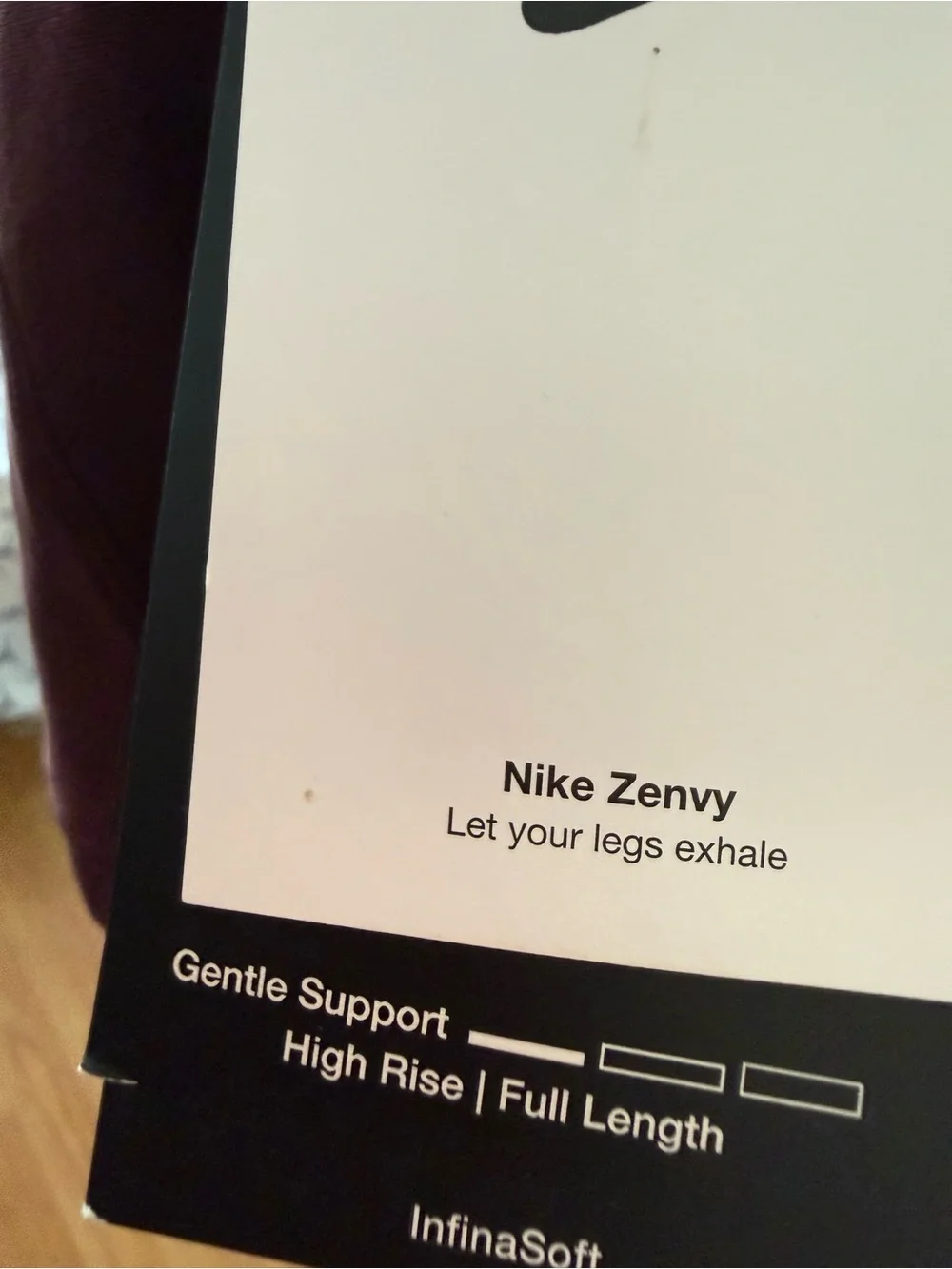 Nike Zenvy Women’s L Full Length (flare) Legging - dark plum color - NWT